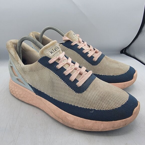 Kizik Athens Bahama Hands Free Womens 9.5 Athletic Shoes Gray Pink Blue Casual - Picture 1 of 13
